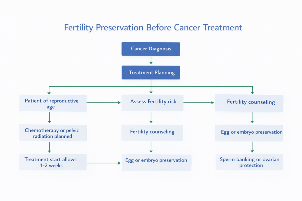 Flowchart of fertility preservation steps