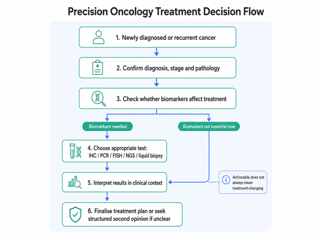 Precision Oncology Treatment Decision Flow
